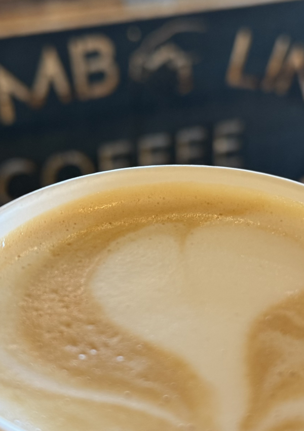 Burban vanilla latte from Plumb Line Coffee in Clarksville, TN